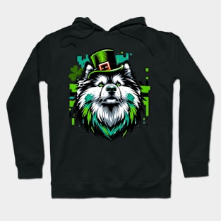 Finnish Lapphund in Leprechaun Hat for St Patrick's Day Hoodie